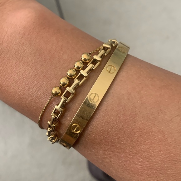Gold ball bracelet - Picture 1 of 3